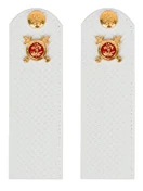 Погоны Полиции на рубашку белые ПЛАСТИК Звание Рядовой