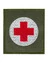 Шеврон медицинский крест скорой помощи на липучке олива 8х9 см