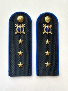 Погоны Юстиции в сборе ПЛАСТИК 14х5 см звание Старший Прапорщик