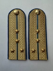 Погоны Юстиции золотые на китель Картон звание Капитан