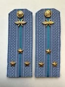 Погоны ВКС ВВС с фурнитурой голубые Старший Лейтенант КАРТОН