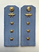 Погоны ВКС ВВС с фурнитурой голубые Старший Прапорщик КАРТОН