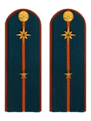 Погоны МЧС на куртку 14х5см картон (в сборе) укомплектованные с фурнитурой звание младший лейтенант