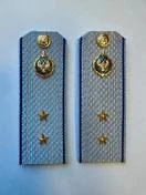 Погоны ФСБ голубые картон звание Прапорщик 14см