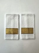 Фальш погоны Полиции нового образца БЕЛЫЕ звание Старший Сержант 9х5 см