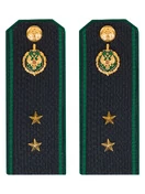 Погоны Пограничной службы ПС ФСБ в сборе картон на куртку звание Прапорщик 13см