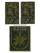 Комплект погоны и шеврон для военной кафедры МГТУ им.Баумана (Полевой)