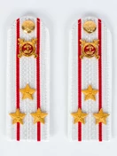 Погоны Полиции на рубашку белые 13 см звание Полковник Картон