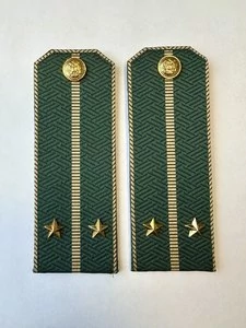 Погоны Таможенной службы на китель темно-зеленые картон звание Лейтенант