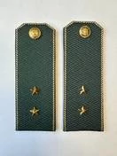 Погоны Таможенной службы на китель темно-зеленые картон звание Прапорщик