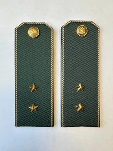 Погоны Таможенной службы на китель темно-зеленые картон звание Прапорщик