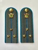 Погоны ФССП с фурнитурой серые звание Старший Лейтенант картон 14х4,5см с Голубым кантом