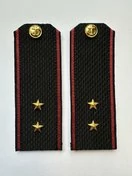 Погоны Морской пехоты повседневные Мичман картон цвет черный с красным кантом