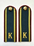 Погоны ФСИН курсантские К темно-зеленые 14 см картон в сборе с фурнитурой