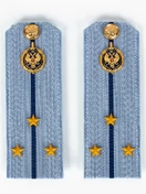 Погоны ФСБ голубые на рубашку, звание Старший лейтенант 14см ПЛАСТИК