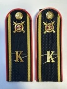 Погоны МВД курсантские К 14 см ПЛАСТИК металлические буквы К в комплекте