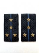 Фальш погоны Юстиции темно-синие с вышивкой звание Капитан
