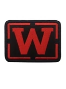 Шеврон вышитый на липучке Вагнер W (красная буква) V01481-1