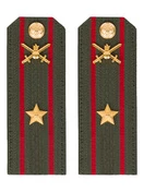 Погоны МО Сухопутные войска зеленые звание Майор Картон