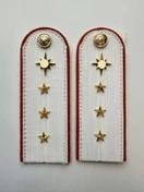 Погоны МЧС белые на рубашку Старший Прапорщик Картон