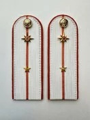 Погоны МЧС белые на рубашку Младший Лейтенант Картон