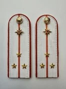 Погоны МЧС белые на рубашку Старший Лейтенант Картон