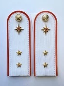 Погоны МЧС белые на рубашку Прапорщик ПЛАСТИК