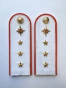 Погоны МЧС белые на рубашку Старший Прапорщик ПЛАСТИК