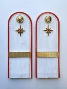 Погоны МЧС белые на рубашку Ефрейтор ПЛАСТИК