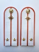 Погоны МЧС белые на рубашку Лейтенант ПЛАСТИК