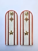 Погоны МЧС белые на рубашку Майор ПЛАСТИК