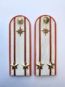 Погоны МЧС белые на рубашку Подполковник ПЛАСТИК