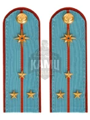 Погоны МЧС голубые на рубашку ПЛАСТИК Звание Старший лейтенант