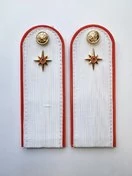 Погоны МЧС белые на рубашку Рядовой ПЛАСТИК