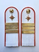 Погоны МЧС белые на рубашку Сержант ПЛАСТИК