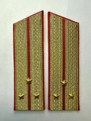 Погоны Общевойсковые парадные Старший Лейтенант Скос картон цвет золотой