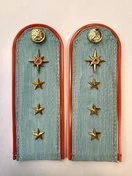 Погоны МЧС голубые на рубашку ПЛАСТИК Звание Старший Прапорщик