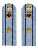 Погоны Юстиции на рубашку в сборе картон Звание Майор 12,5 см