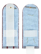 Погоны ФСИН на рубашку серые картон звание Подполковник 13 см