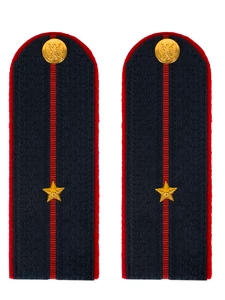 Погоны Полиции в сборе на китель темно-синие Младший лейтенант картон 13см Пришивные