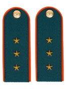 Погоны МЧС на китель ПЛАСТИК с фурнитурой звание Старший Прапорщик