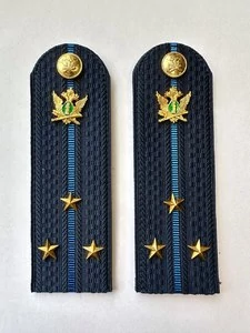 Погоны ФССП с фурнитурой звание Старший Лейтенант картон 14х4,5см цвет темно-синий