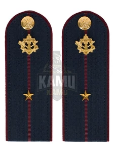 Погоны ФСИН на куртку картон (в сборе) укомплектованные с фурнитурой звание Младший лейтенант 14х5 см