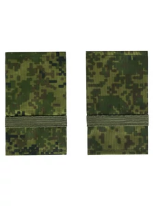 Фальш погоны цифра зеленая галунной лентой Ефрейтор 8х5 см на бушлат