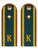 Погоны Курсант МЧС 14см пластик в сборе с фурнитурой