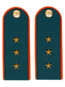 Погоны МЧС на китель ПЛАСТИК с фурнитурой звание Старший Прапорщик