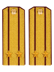 Погоны Росгвардии ФСВНГ парадные золотые 14х5,5 см картон звание Подполковник