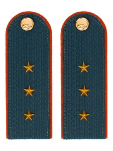Погоны МЧС на китель Картон с фурнитурой звание Старший Прапорщик