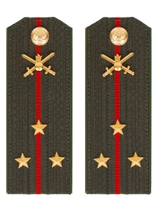 Погоны МО Сухопутные войска зеленые звание Старший Лейтенант Пластик