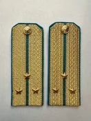 Погоны ВДВ, ВКС, ВВС парадные золотые с фурнитурой на Китель звание Старший Лейтенант Картон